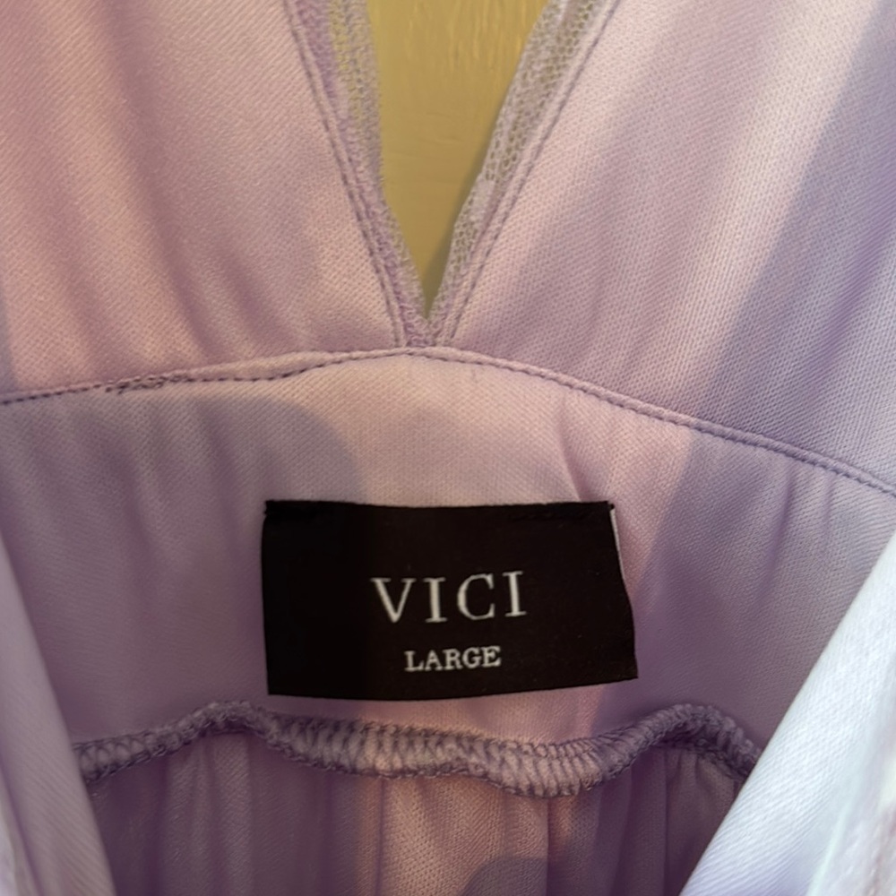 Never worn! Vici Purple Asymmetrical Ruffled Sundress for Weddings - Picture 2 of 4